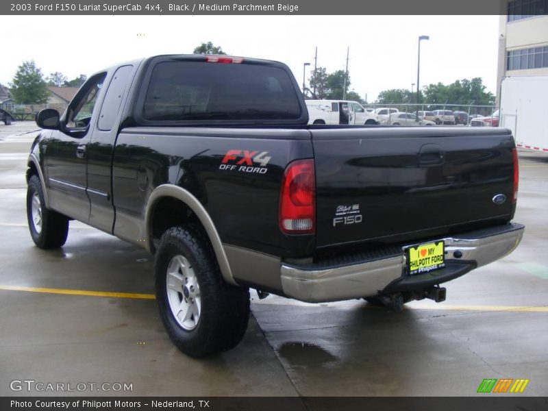 Black / Medium Parchment Beige 2003 Ford F150 Lariat SuperCab 4x4