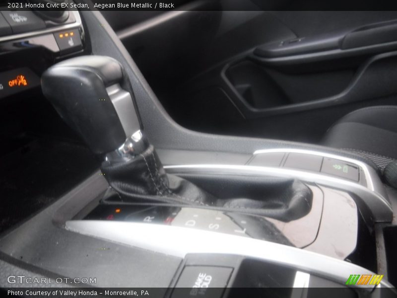 Aegean Blue Metallic / Black 2021 Honda Civic EX Sedan