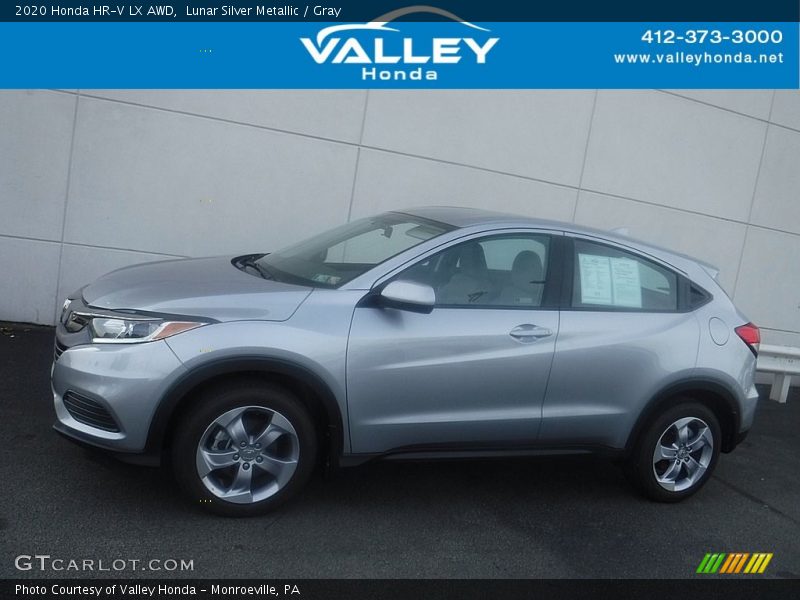 Lunar Silver Metallic / Gray 2020 Honda HR-V LX AWD