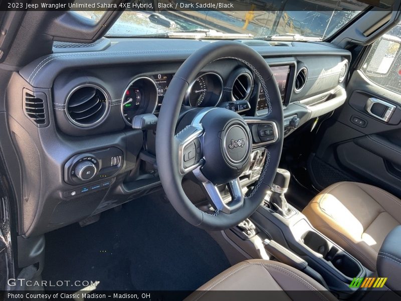 Black / Dark Saddle/Black 2023 Jeep Wrangler Unlimited Sahara 4XE Hybrid