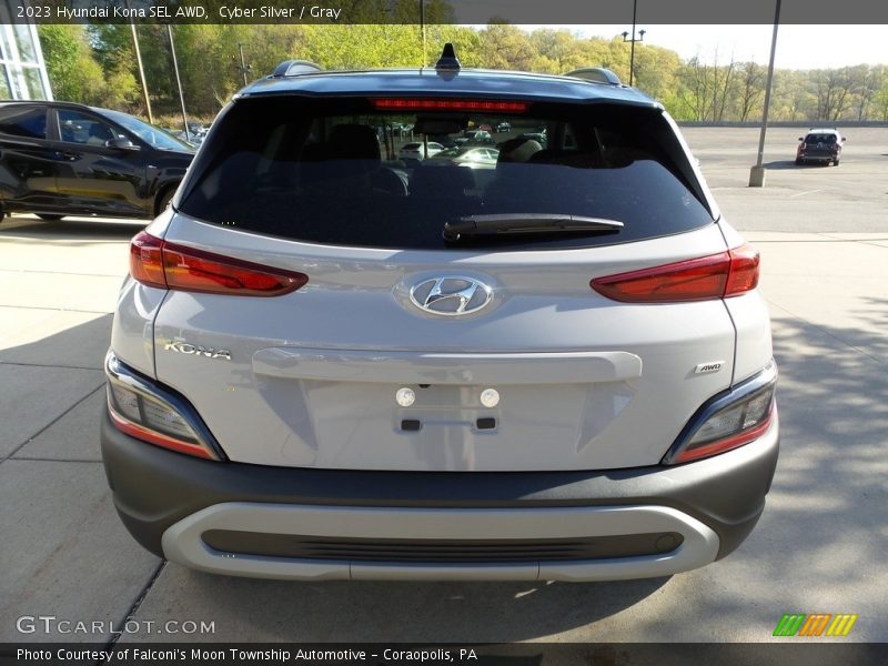Cyber Silver / Gray 2023 Hyundai Kona SEL AWD