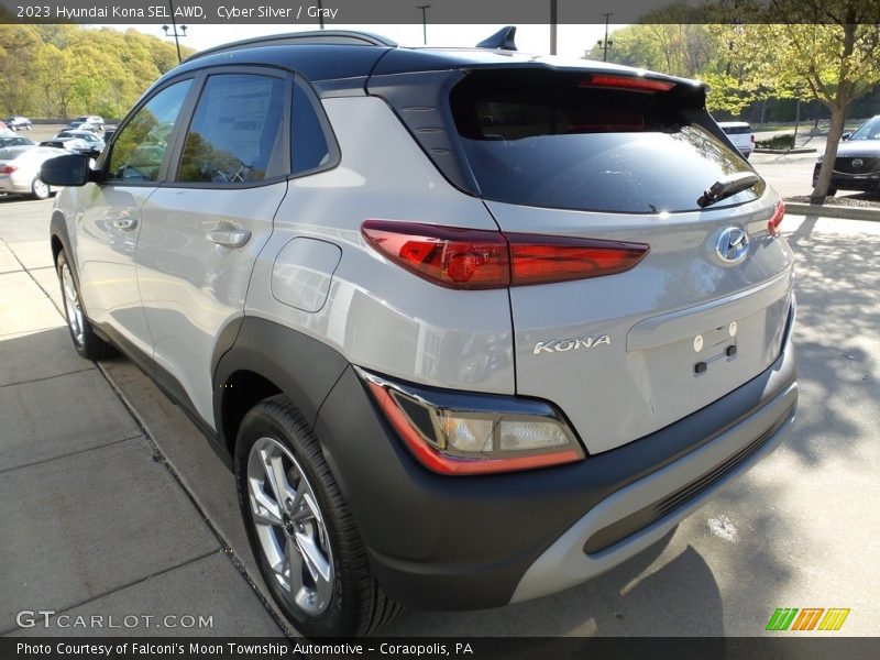 Cyber Silver / Gray 2023 Hyundai Kona SEL AWD