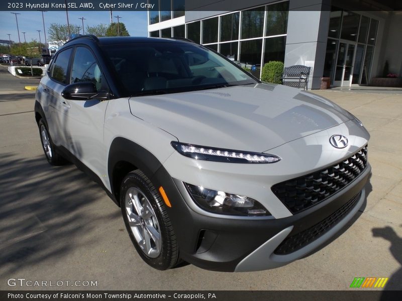 Cyber Silver / Gray 2023 Hyundai Kona SEL AWD