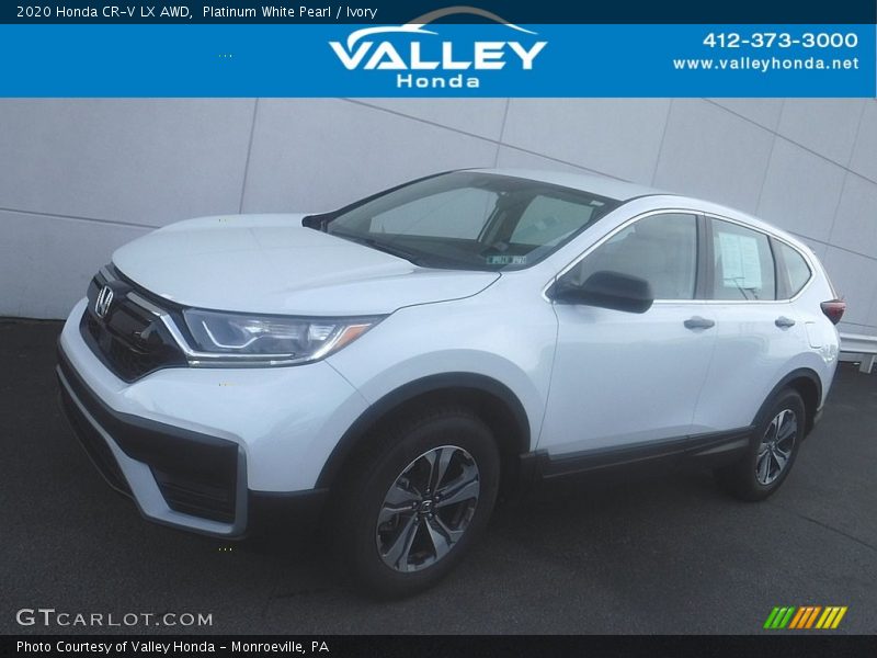 Platinum White Pearl / Ivory 2020 Honda CR-V LX AWD