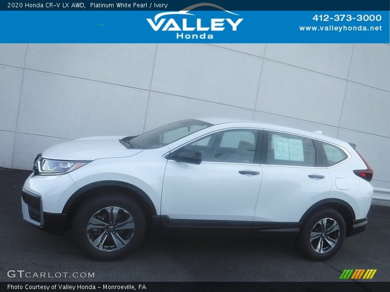 Platinum White Pearl / Ivory 2020 Honda CR-V LX AWD