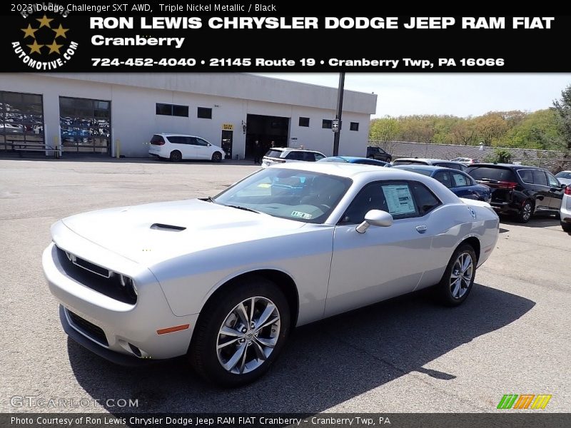 Triple Nickel Metallic / Black 2023 Dodge Challenger SXT AWD