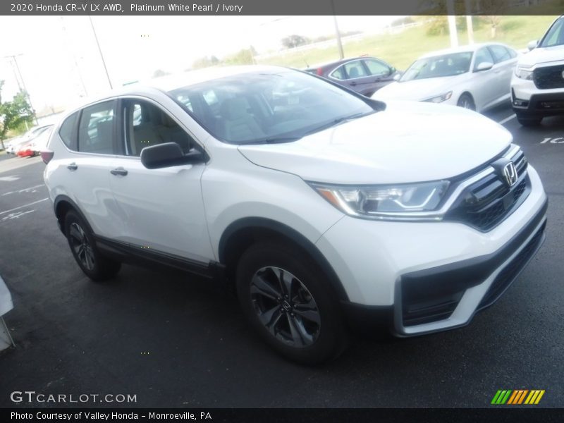 Platinum White Pearl / Ivory 2020 Honda CR-V LX AWD