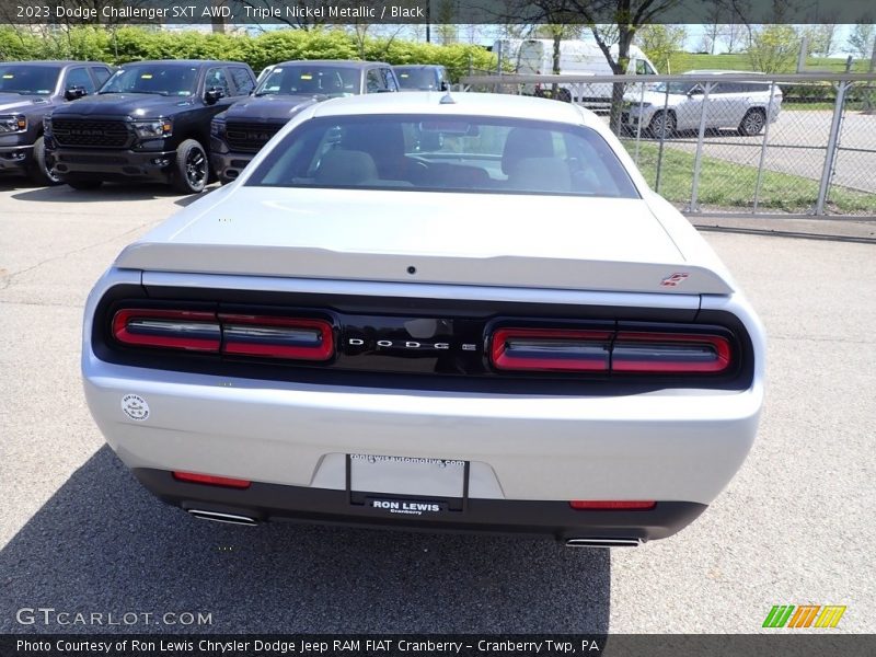 Triple Nickel Metallic / Black 2023 Dodge Challenger SXT AWD