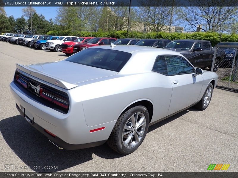 Triple Nickel Metallic / Black 2023 Dodge Challenger SXT AWD