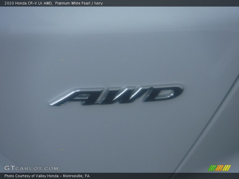 Platinum White Pearl / Ivory 2020 Honda CR-V LX AWD