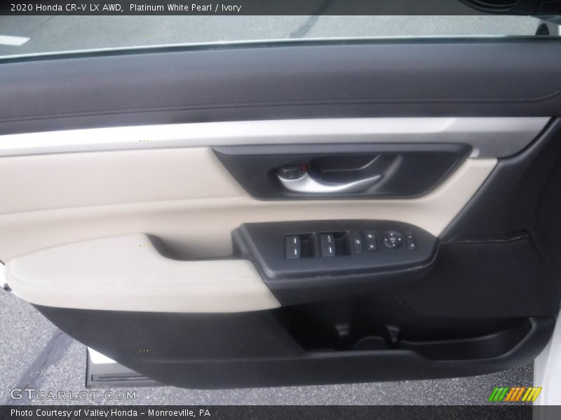 Platinum White Pearl / Ivory 2020 Honda CR-V LX AWD