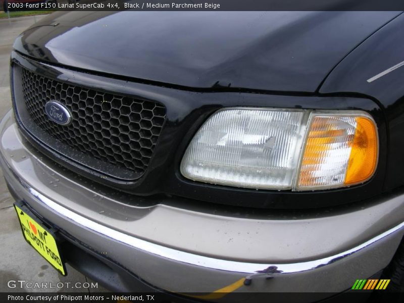 Black / Medium Parchment Beige 2003 Ford F150 Lariat SuperCab 4x4