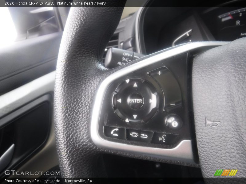 Platinum White Pearl / Ivory 2020 Honda CR-V LX AWD