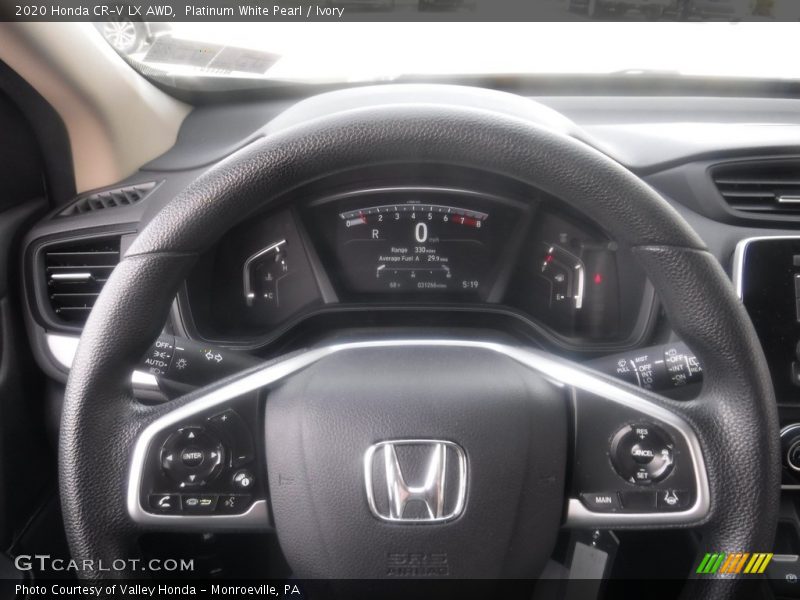 Platinum White Pearl / Ivory 2020 Honda CR-V LX AWD
