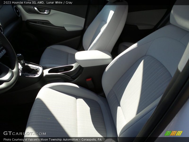 Lunar White / Gray 2023 Hyundai Kona SEL AWD
