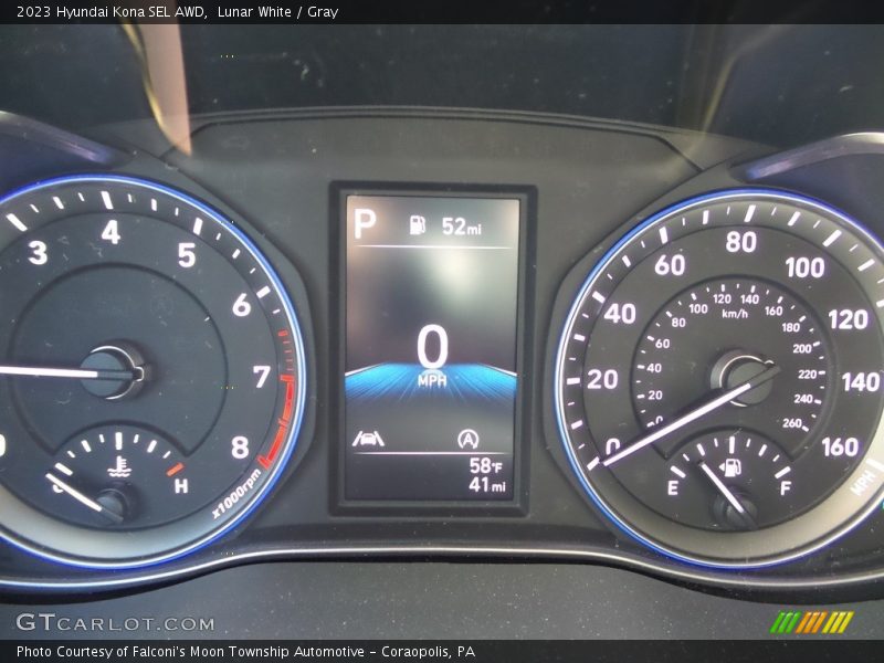 Lunar White / Gray 2023 Hyundai Kona SEL AWD