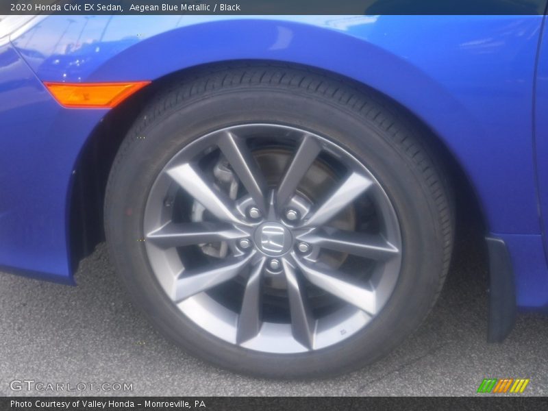 Aegean Blue Metallic / Black 2020 Honda Civic EX Sedan
