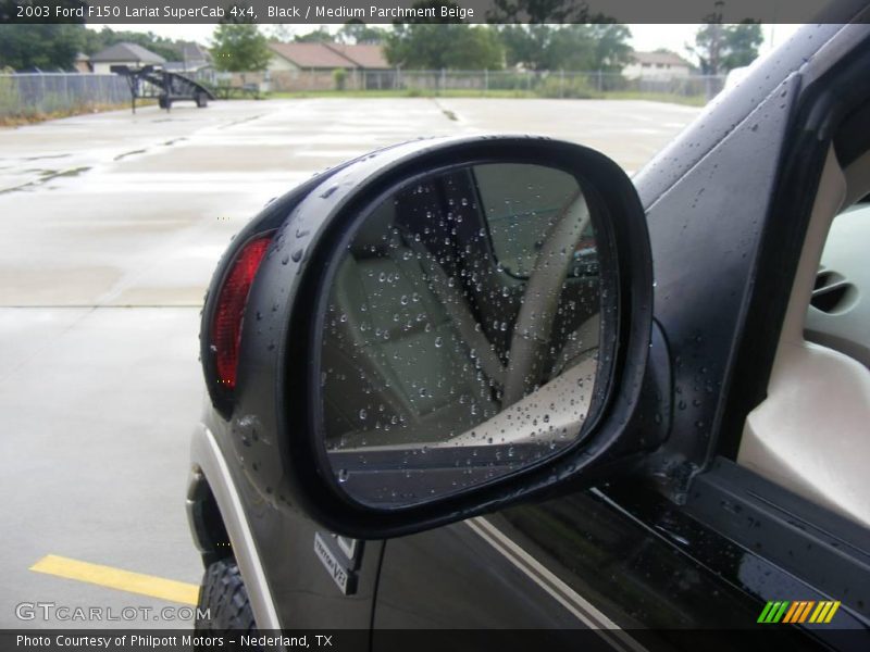 Black / Medium Parchment Beige 2003 Ford F150 Lariat SuperCab 4x4