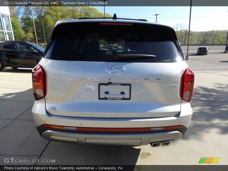 Typhoon Silver / Gray/Black 2023 Hyundai Palisade SEL AWD