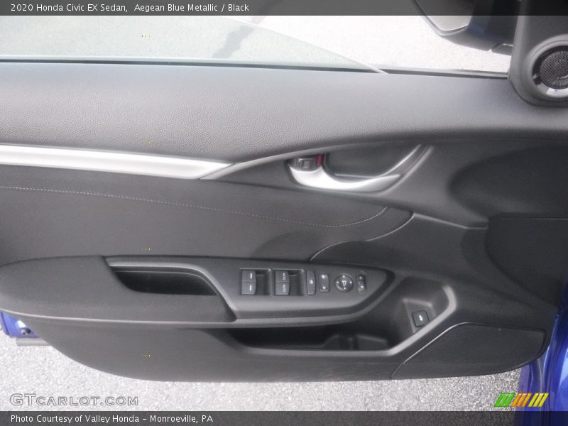 Aegean Blue Metallic / Black 2020 Honda Civic EX Sedan