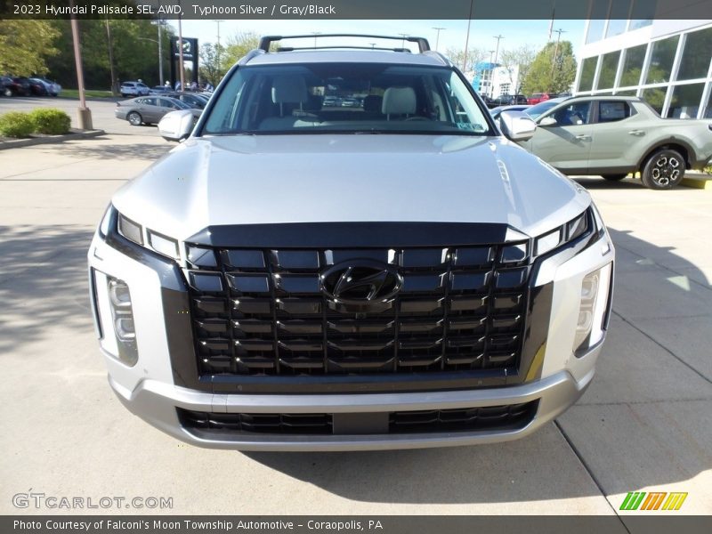 Typhoon Silver / Gray/Black 2023 Hyundai Palisade SEL AWD