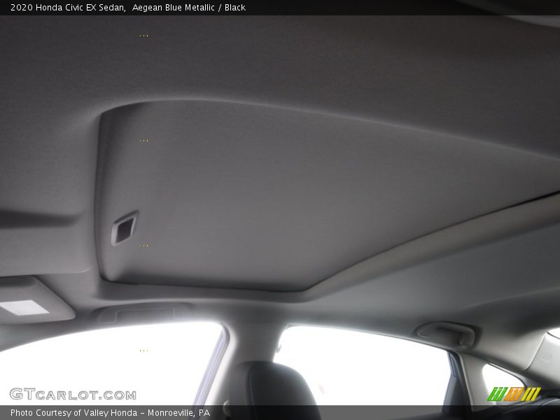 Aegean Blue Metallic / Black 2020 Honda Civic EX Sedan