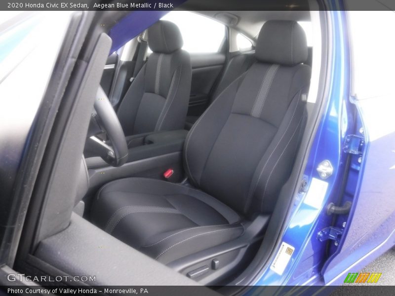 Aegean Blue Metallic / Black 2020 Honda Civic EX Sedan