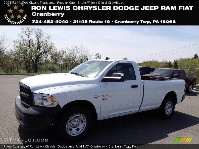 Bright White / Diesel Gray/Black 2023 Ram 1500 Classic Tradesman Regular Cab