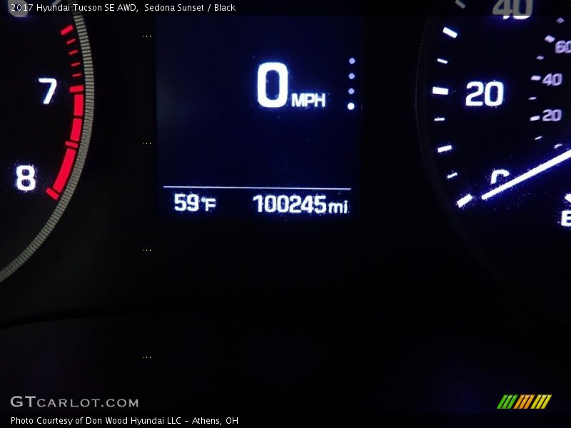 Sedona Sunset / Black 2017 Hyundai Tucson SE AWD