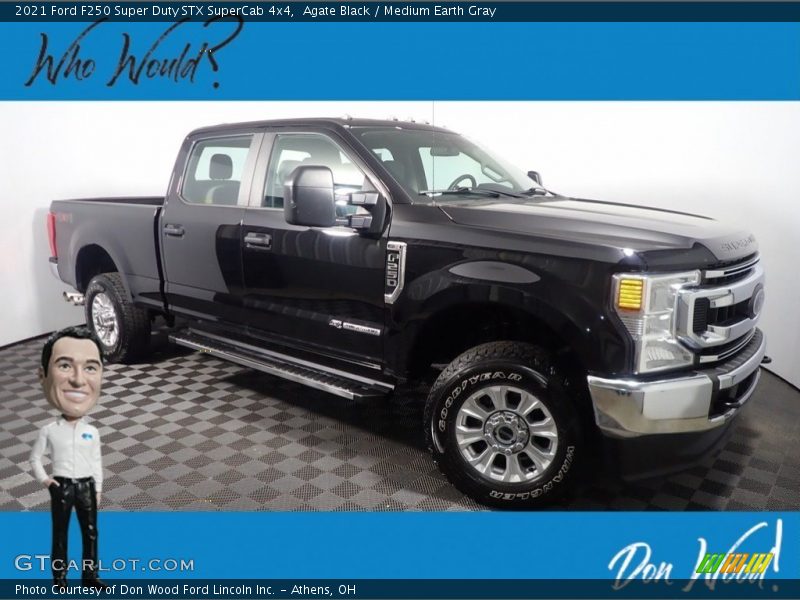 Agate Black / Medium Earth Gray 2021 Ford F250 Super Duty STX SuperCab 4x4