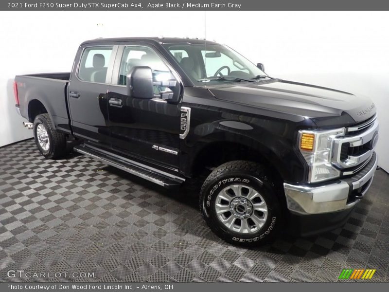 Agate Black / Medium Earth Gray 2021 Ford F250 Super Duty STX SuperCab 4x4