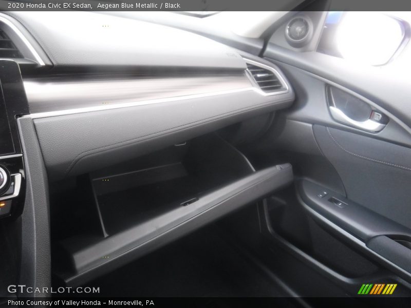 Aegean Blue Metallic / Black 2020 Honda Civic EX Sedan