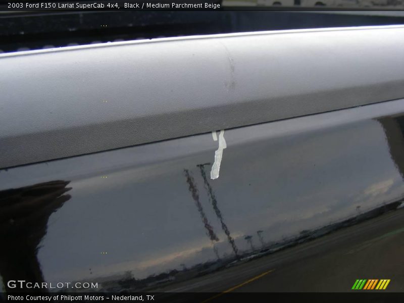 Black / Medium Parchment Beige 2003 Ford F150 Lariat SuperCab 4x4