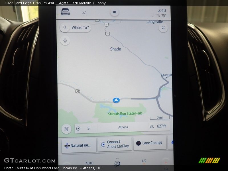 Agate Black Metallic / Ebony 2022 Ford Edge Titanium AWD