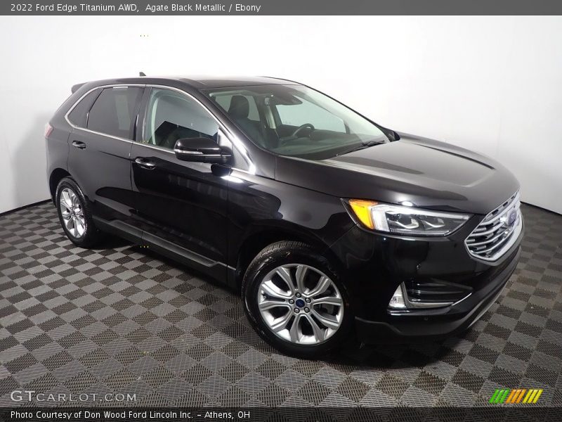 Agate Black Metallic / Ebony 2022 Ford Edge Titanium AWD