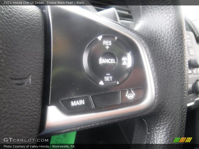 Crystal Black Pearl / Black 2021 Honda Civic LX Sedan
