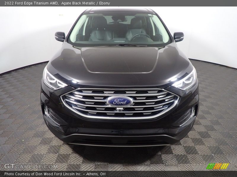 Agate Black Metallic / Ebony 2022 Ford Edge Titanium AWD