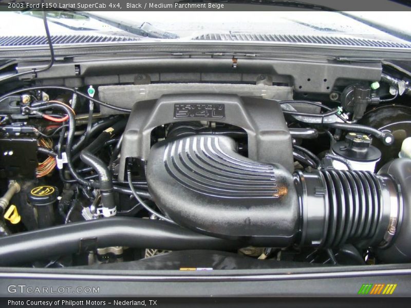 Black / Medium Parchment Beige 2003 Ford F150 Lariat SuperCab 4x4