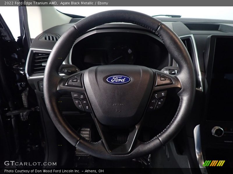 Agate Black Metallic / Ebony 2022 Ford Edge Titanium AWD