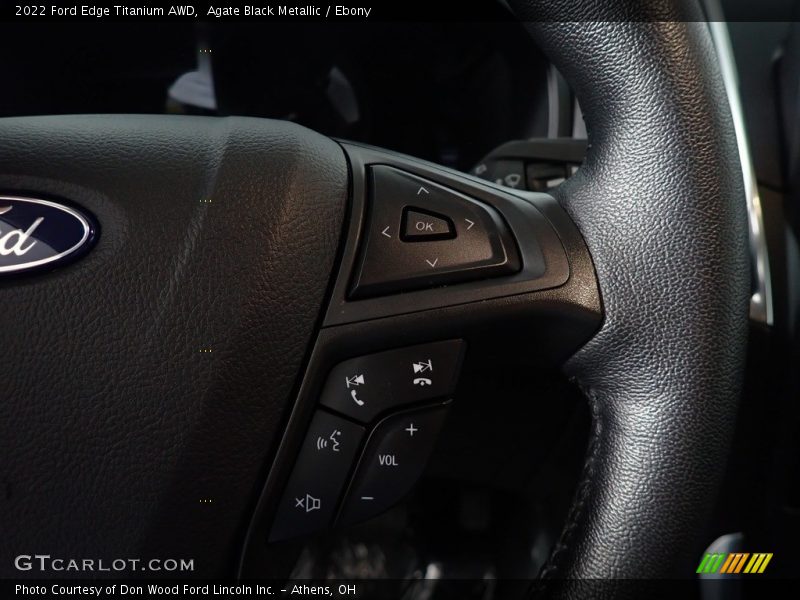 Agate Black Metallic / Ebony 2022 Ford Edge Titanium AWD