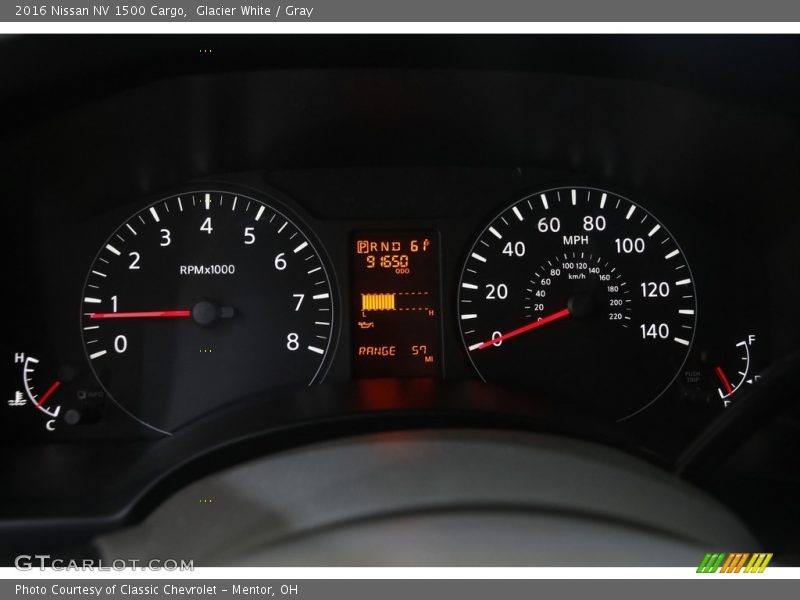  2016 NV 1500 Cargo 1500 Cargo Gauges