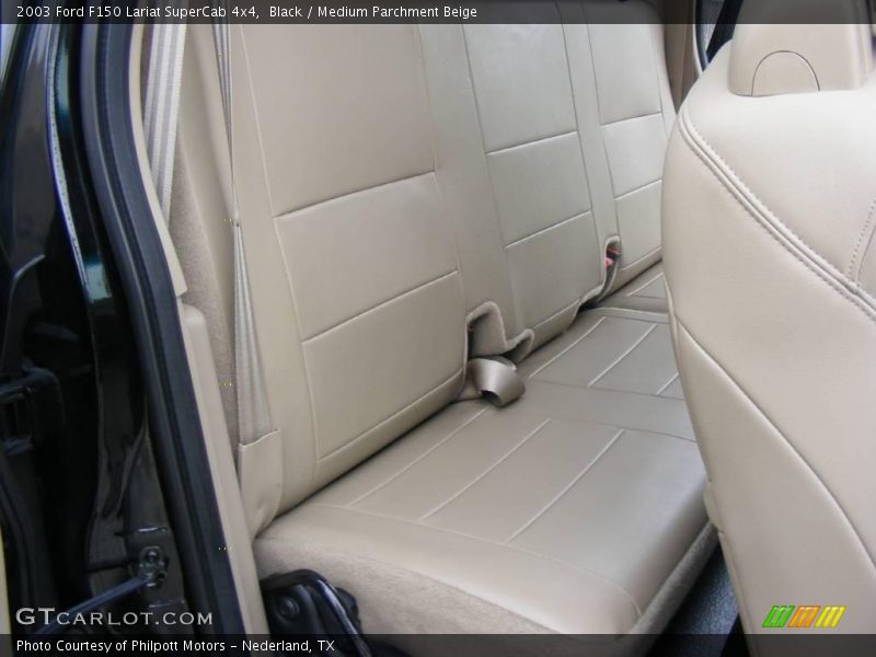 Black / Medium Parchment Beige 2003 Ford F150 Lariat SuperCab 4x4
