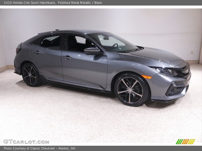 Polished Metal Metallic / Black 2020 Honda Civic Sport Hatchback