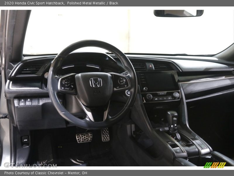 Polished Metal Metallic / Black 2020 Honda Civic Sport Hatchback