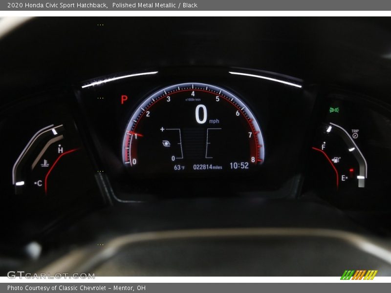 Polished Metal Metallic / Black 2020 Honda Civic Sport Hatchback