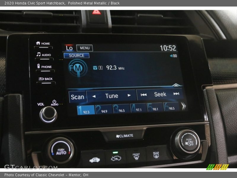 Polished Metal Metallic / Black 2020 Honda Civic Sport Hatchback