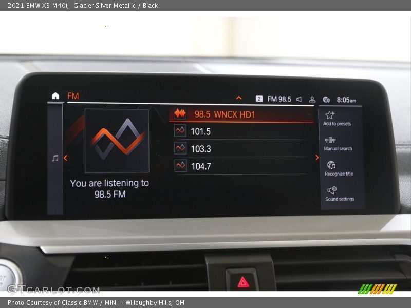 Glacier Silver Metallic / Black 2021 BMW X3 M40i