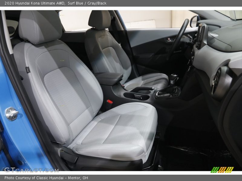 Surf Blue / Gray/Black 2020 Hyundai Kona Ultimate AWD
