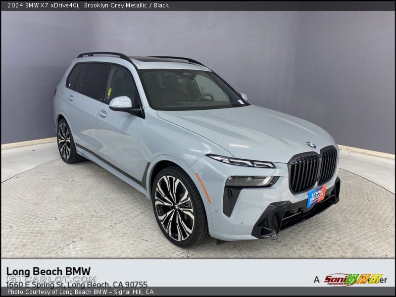 Brooklyn Grey Metallic / Black 2024 BMW X7 xDrive40i