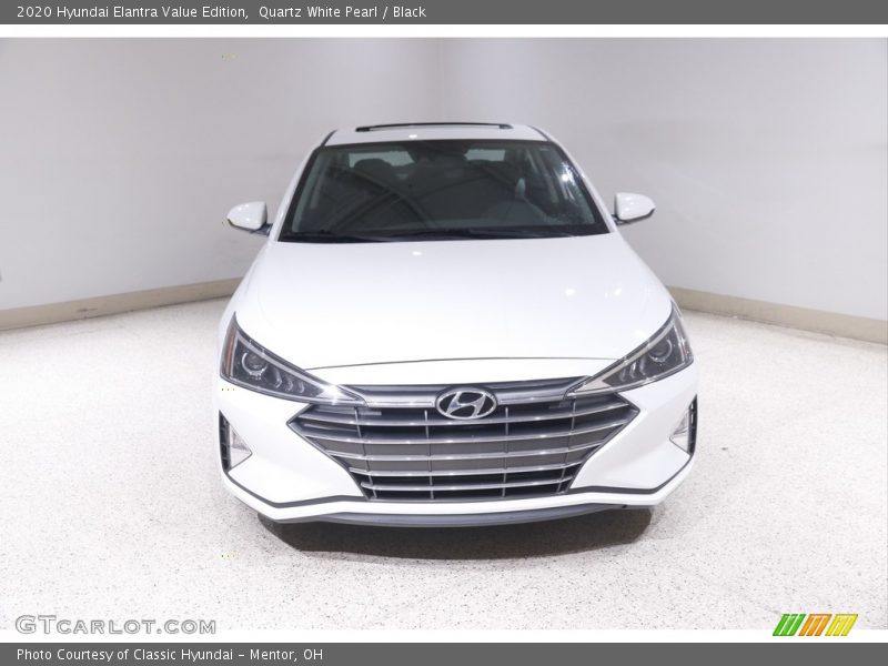 Quartz White Pearl / Black 2020 Hyundai Elantra Value Edition